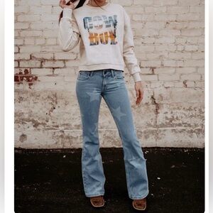 Wrangler Light Blue Star Flare Jeans